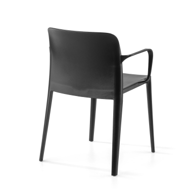 chaise de conference noir loop plastique accoudoirs fixes 9