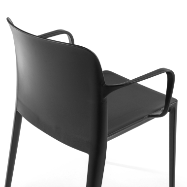 chaise de conference noir loop plastique accoudoirs fixes 6