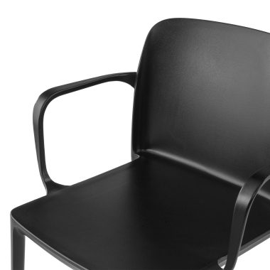 chaise de conference noir loop plastique accoudoirs fixes 5