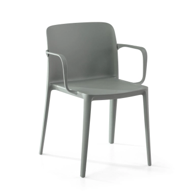 Chaise restauration avec accoudoirs Loop, assise large