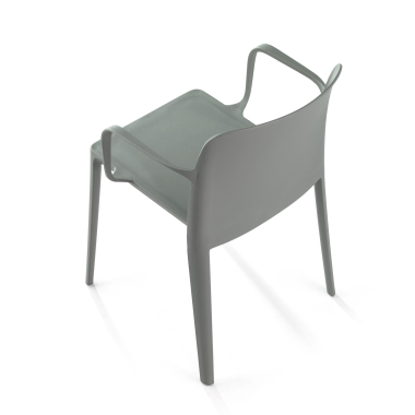 chaise de conference vert loop plastique accoudoirs fixes 8