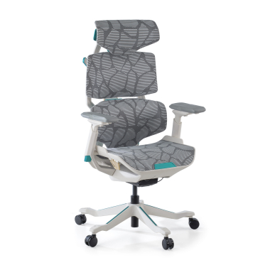 chaise gaming blanc vert dragonlord maille accoudoirs reglables 6d soutien lombaire appui tete 4