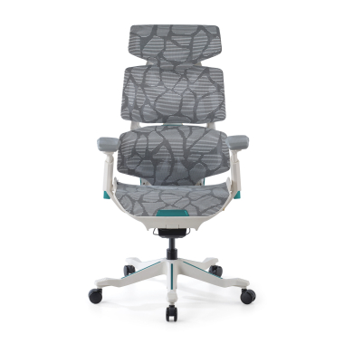 chaise gaming blanc vert dragonlord maille accoudoirs reglables 6d soutien lombaire appui tete 1