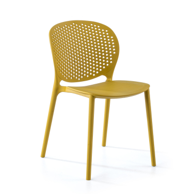 chaise de conference jaune tango plastique sans accoudoirs 1