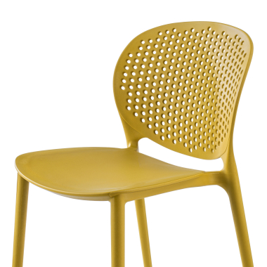 chaise de conference jaune tango plastique sans accoudoirs 4