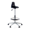 Tabouret de travail avec dossier Polytec, ergonomique
