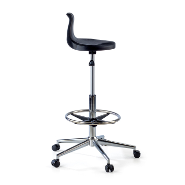 tabouret datelier et de laboratoire noir polytec plastique sans accoudoirs 4