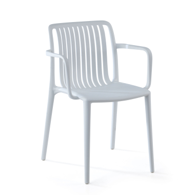 chaise de conference blanc omnia plastique accoudoirs fixes 1