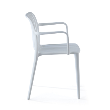 chaise de conference blanc omnia plastique accoudoirs fixes 3