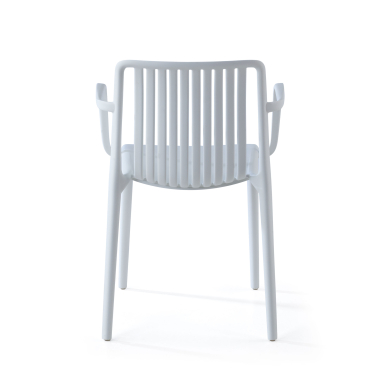 chaise de conference blanc omnia plastique accoudoirs fixes 5