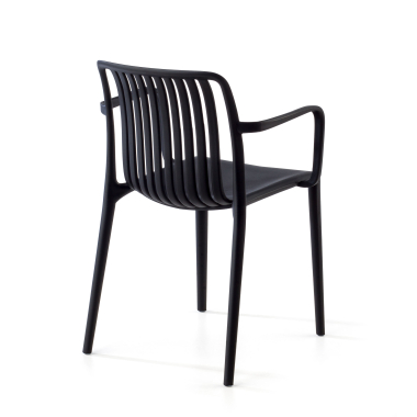 chaise de conference noir omnia plastique accoudoirs fixes 7