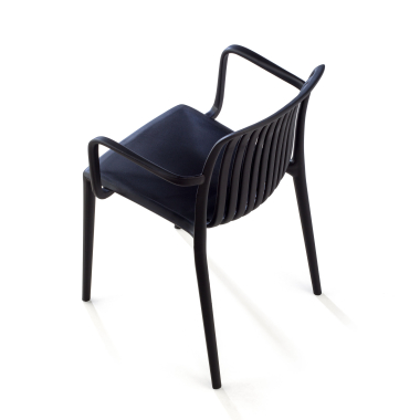 chaise de conference noir omnia plastique accoudoirs fixes 8