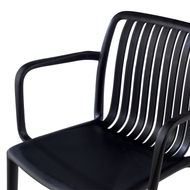 chaise de conference noir omnia plastique accoudoirs fixes 4