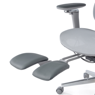 chaise ergonomique gris erghos x2 maille accoudoirs reglables 5d double soutien lombaire appui tete repose pieds extensible 8