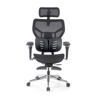 chaise ergonomique noir erghos x3 maille accoudoirs reglables 5d double soutien lombaire appui tete 8