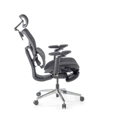 chaise ergonomique noir erghos x3 maille accoudoirs reglables 5d double soutien lombaire appui tete 10