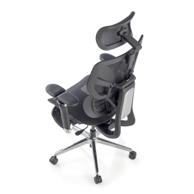 chaise ergonomique noir erghos x3 maille accoudoirs reglables 5d double soutien lombaire appui tete 14