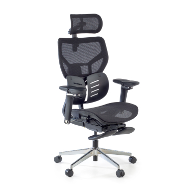 chaise ergonomique noir erghos x3 maille accoudoirs reglables 5d double soutien lombaire appui tete 11