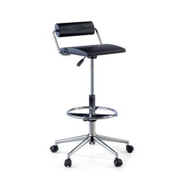 tabouret datelier et de laboratoire noir sans bras plastique sans accoudoirs 1