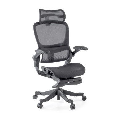 chaise ergonomique noir erghos x1 maille accoudoirs reglables 3d double soutien lombaire appui tete 12