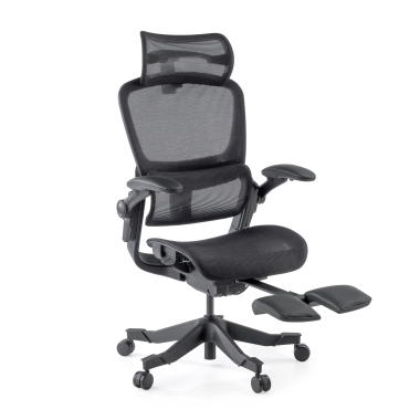 chaise ergonomique noir erghos x1 maille accoudoirs reglables 3d double soutien lombaire appui tete 1