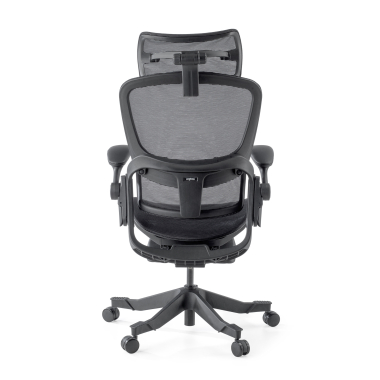 chaise ergonomique noir erghos x1 maille accoudoirs reglables 3d double soutien lombaire appui tete 9