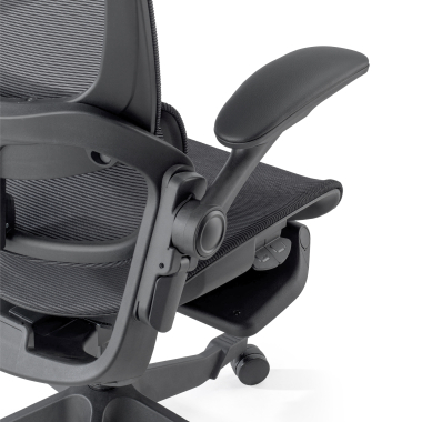 chaise ergonomique noir erghos x1 maille accoudoirs reglables 3d double soutien lombaire appui tete 8