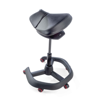 tabouret ergonomique noir irest simil cuir sans accoudoirs 7