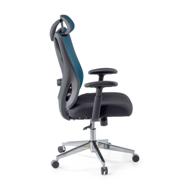 chaise ergonomique bleu matrix maille accoudoirs mobiles soutien lombaire appui tete 4
