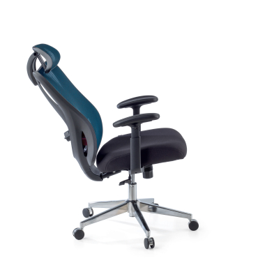 chaise ergonomique bleu matrix maille accoudoirs mobiles soutien lombaire appui tete 5