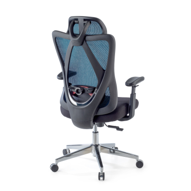 chaise ergonomique bleu matrix maille accoudoirs mobiles soutien lombaire appui tete 8