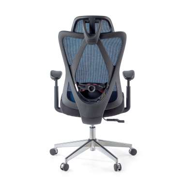 chaise ergonomique bleu matrix maille accoudoirs mobiles soutien lombaire appui tete 7