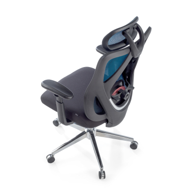 chaise ergonomique bleu matrix maille accoudoirs mobiles soutien lombaire appui tete 9