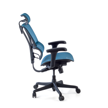 chaise ergonomique bleu chaise de bureau maille accoudoirs reglables 3d soutien lombaire appui tete 6