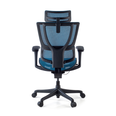 chaise ergonomique bleu chaise de bureau maille accoudoirs reglables 3d soutien lombaire appui tete 8