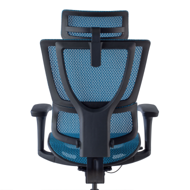 chaise ergonomique bleu chaise de bureau maille accoudoirs reglables 3d soutien lombaire appui tete 3