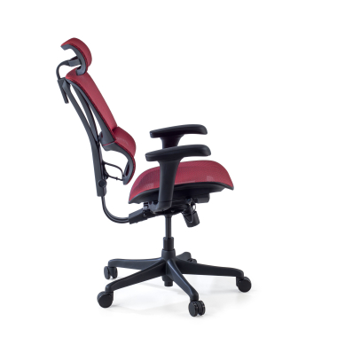 chaise ergonomique rouge chaise de bureau maille accoudoirs reglables 3d soutien lombaire appui tete 6