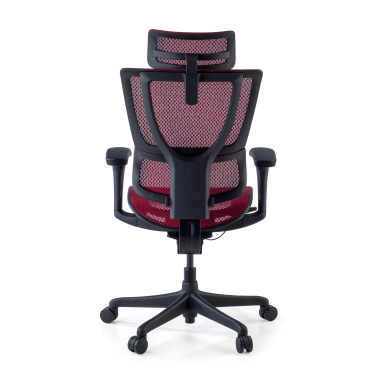 chaise ergonomique rouge chaise de bureau maille accoudoirs reglables 3d soutien lombaire appui tete 5