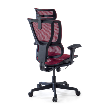chaise ergonomique rouge chaise de bureau maille accoudoirs reglables 3d soutien lombaire appui tete 8