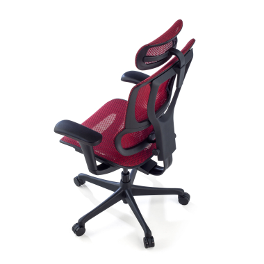 chaise ergonomique rouge chaise de bureau maille accoudoirs reglables 3d soutien lombaire appui tete 9