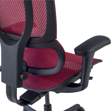 chaise ergonomique rouge chaise de bureau maille accoudoirs reglables 3d soutien lombaire appui tete 4