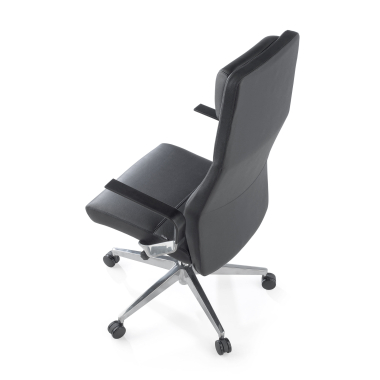 fauteuil de bureau noir weimar cuir authentique accoudoirs rembourres 8