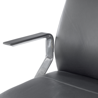 fauteuil de bureau noir weimar cuir authentique accoudoirs rembourres 6