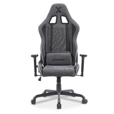 chaise gaming gris breeze tissu accoudoirs mobiles coussin appuie tete appui tete 3