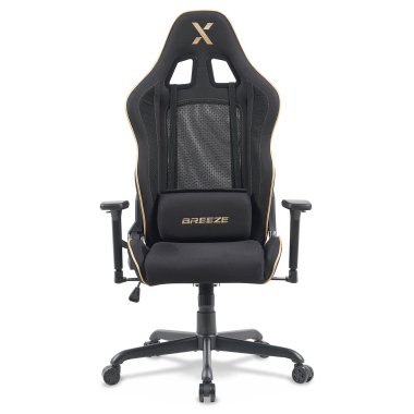 chaise gaming noir breeze tissu accoudoirs mobiles coussin appuie tete appui tete 3