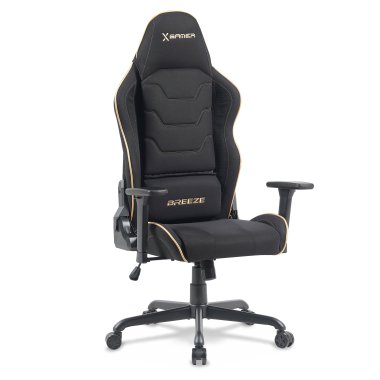 chaise gaming noir breeze tissu accoudoirs mobiles coussin appuie tete appui tete 1