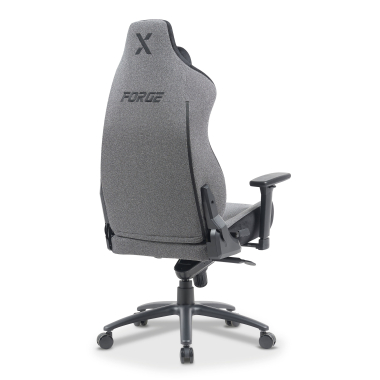 chaise gaming gris forge tissu accoudoirs reglables 3d coussin lombaire et cervical appui tete 12