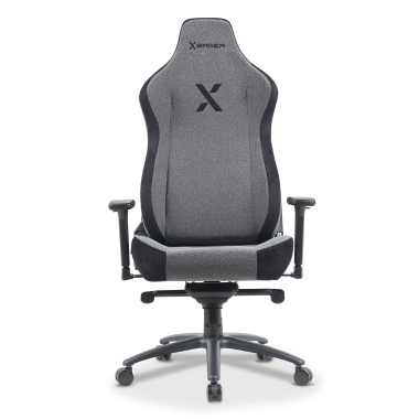 chaise gaming gris forge tissu accoudoirs reglables 3d coussin lombaire et cervical appui tete 4