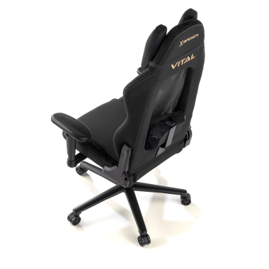 chaise gaming noir vital tissu accoudoirs mobiles coussin appuie tete appui tete 12