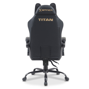 chaise gaming noir titan simil cuir accoudoirs rabattables coussin appuie tete appui tete 7
